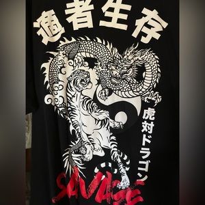 SAVAGE Chinese Dragon T-shirt, Men’s Size 2XL